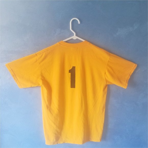 Yellow short sleeved Soccer Themed Tee #1 EUC - Picture 2 of 5
